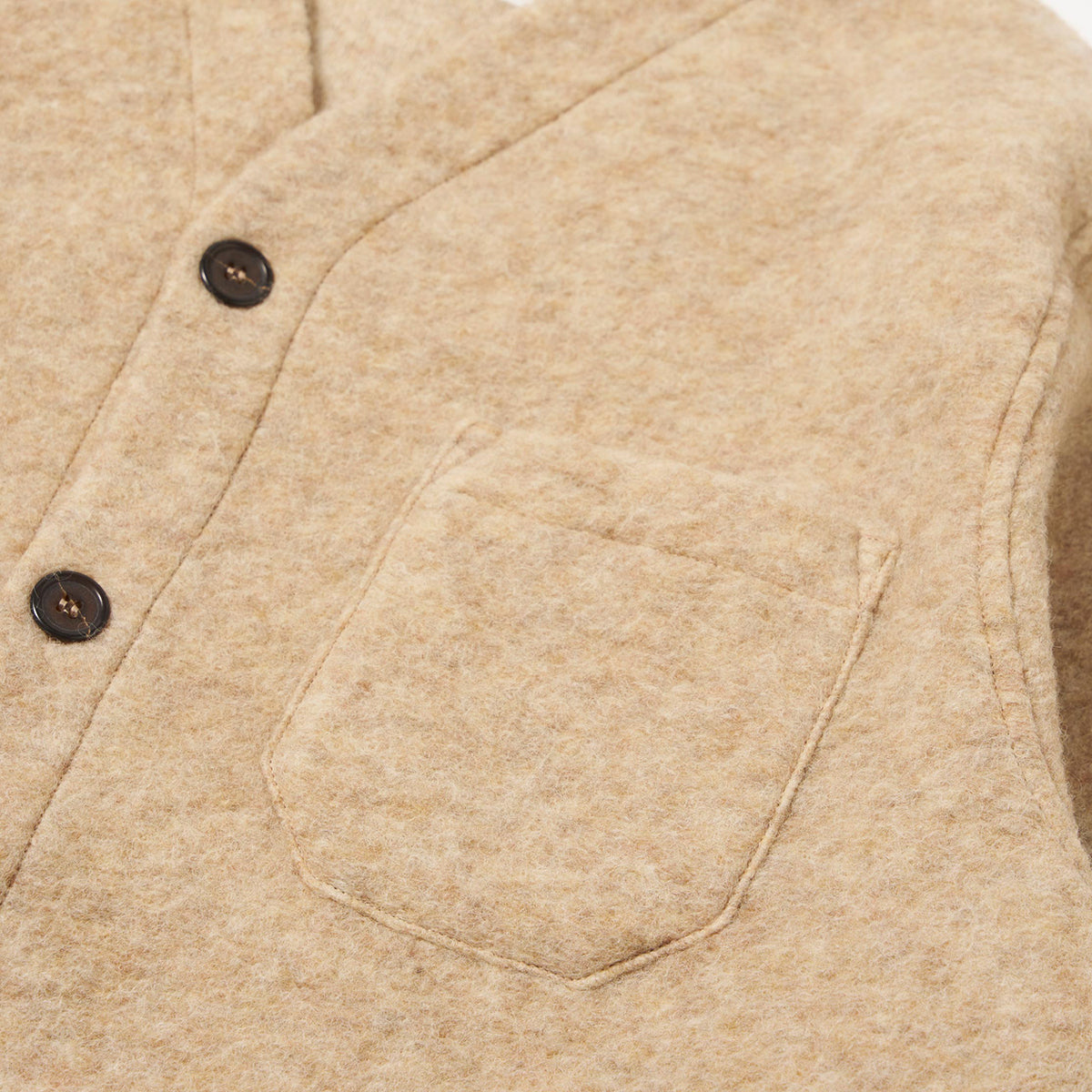 Cardigan - Fawn Wool Fleece