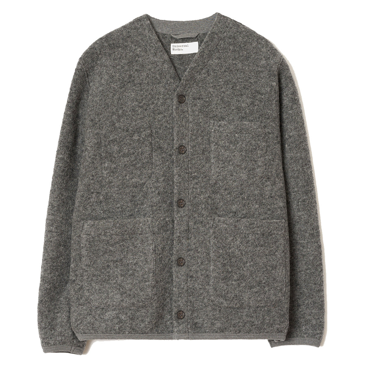 Cardigan - Grey Marl Wool Fleece