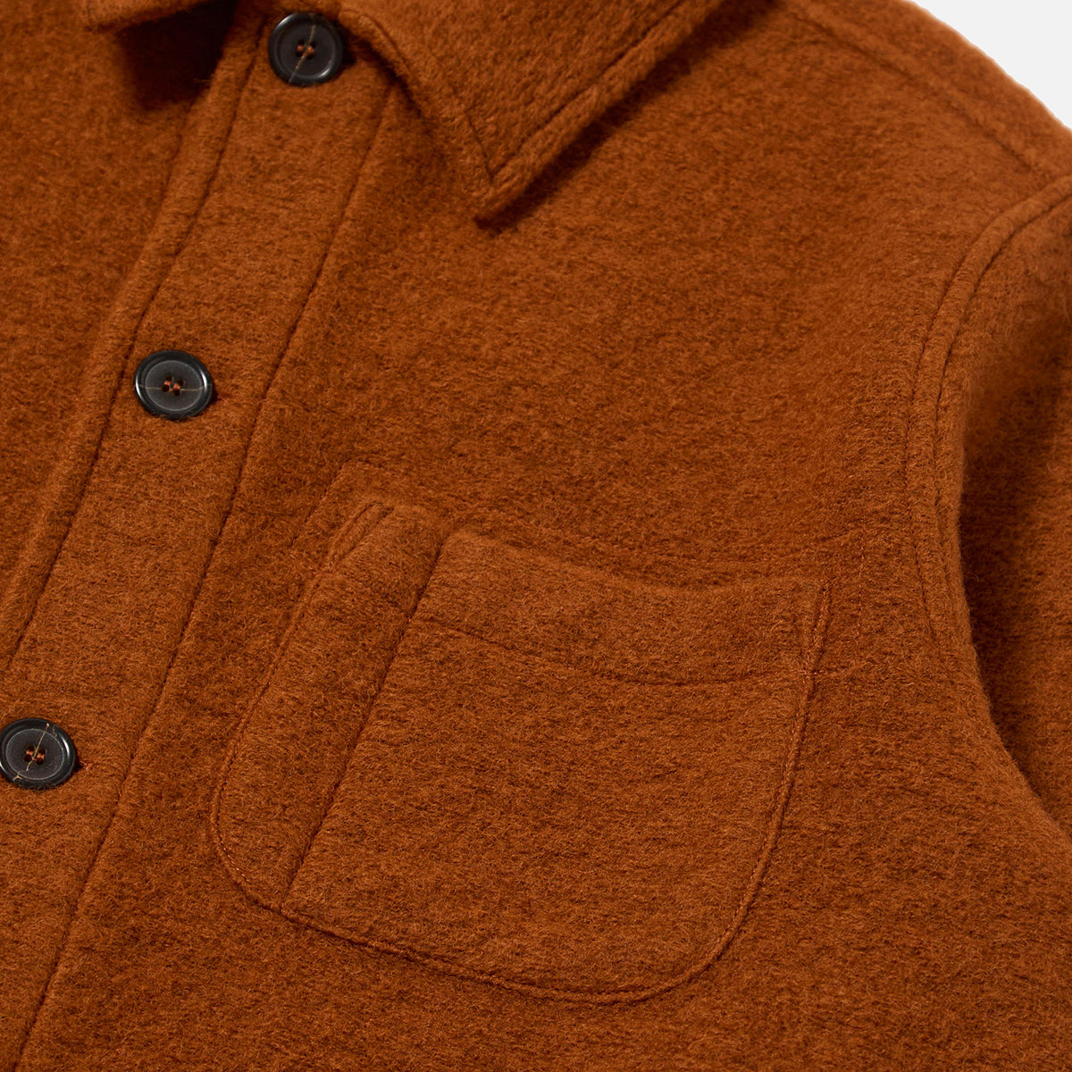 Field Jacket - Rust Wool Fleece