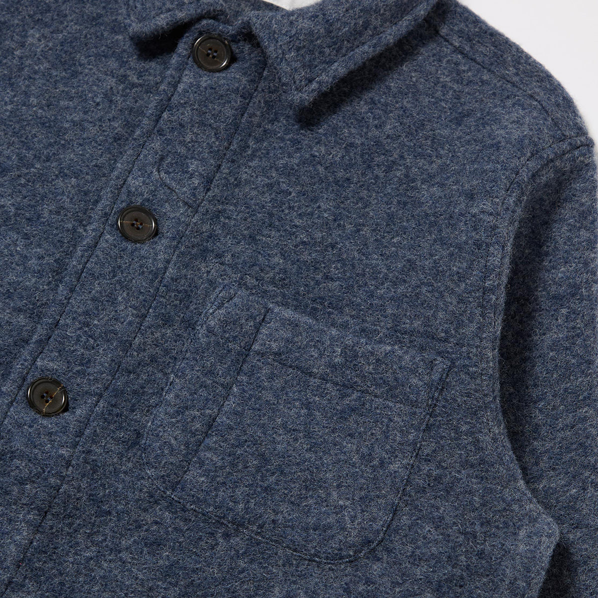 Field Jacket - Slate Blue Wool Fleece