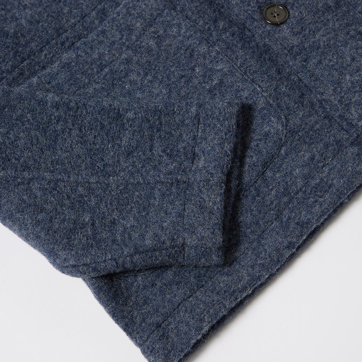 Field Jacket - Slate Blue Wool Fleece