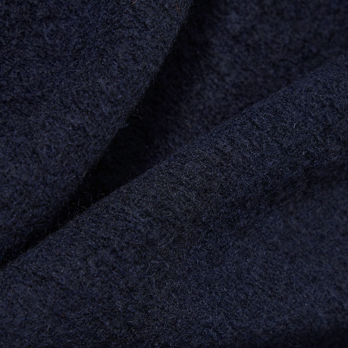 Zip Bomber Jacket - Navy Wool Fleece