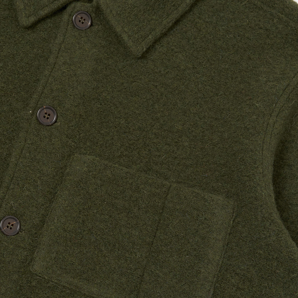 Uniform Jacket - Olive Wool Fleece