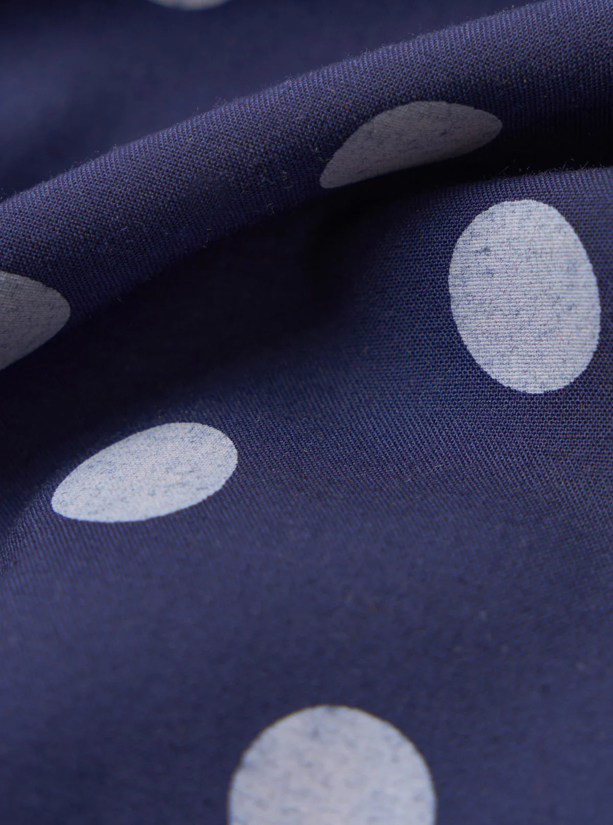 Dot Print Rayon Scout Scarf - Navy