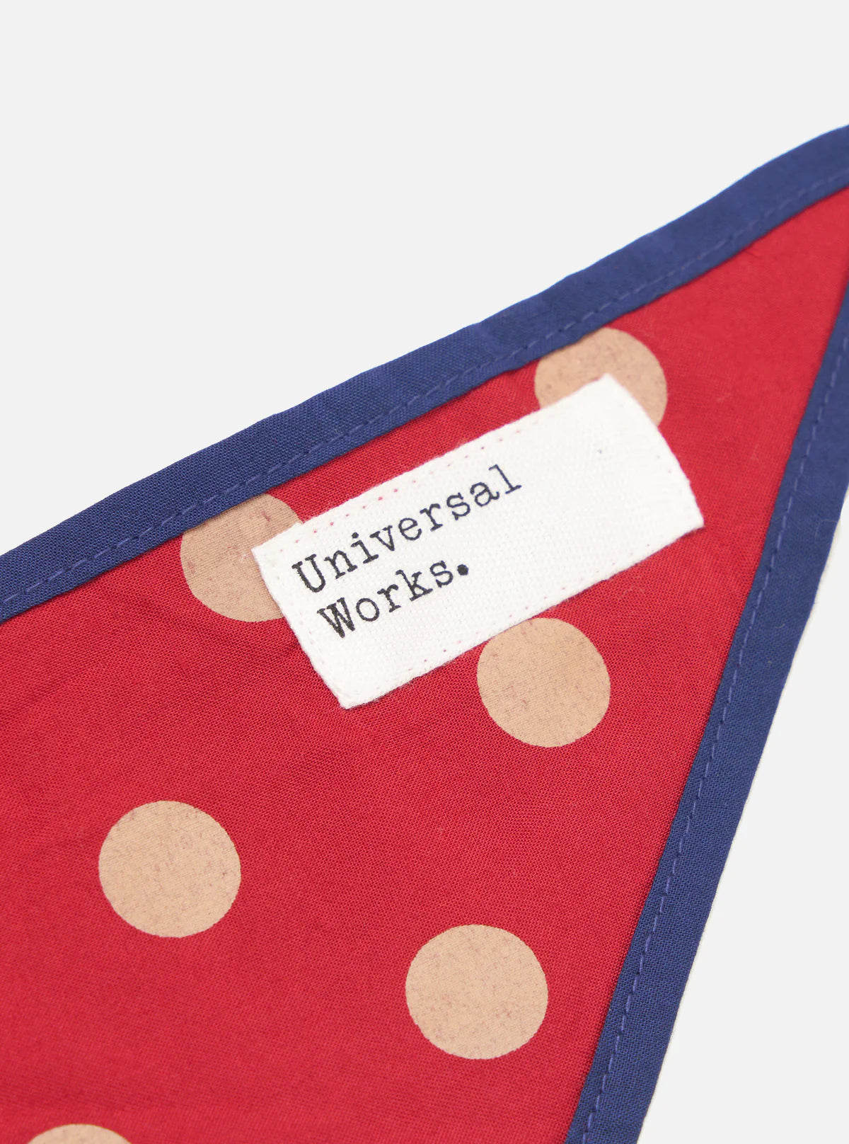 Dot Print Rayon Scout Scarf - Red