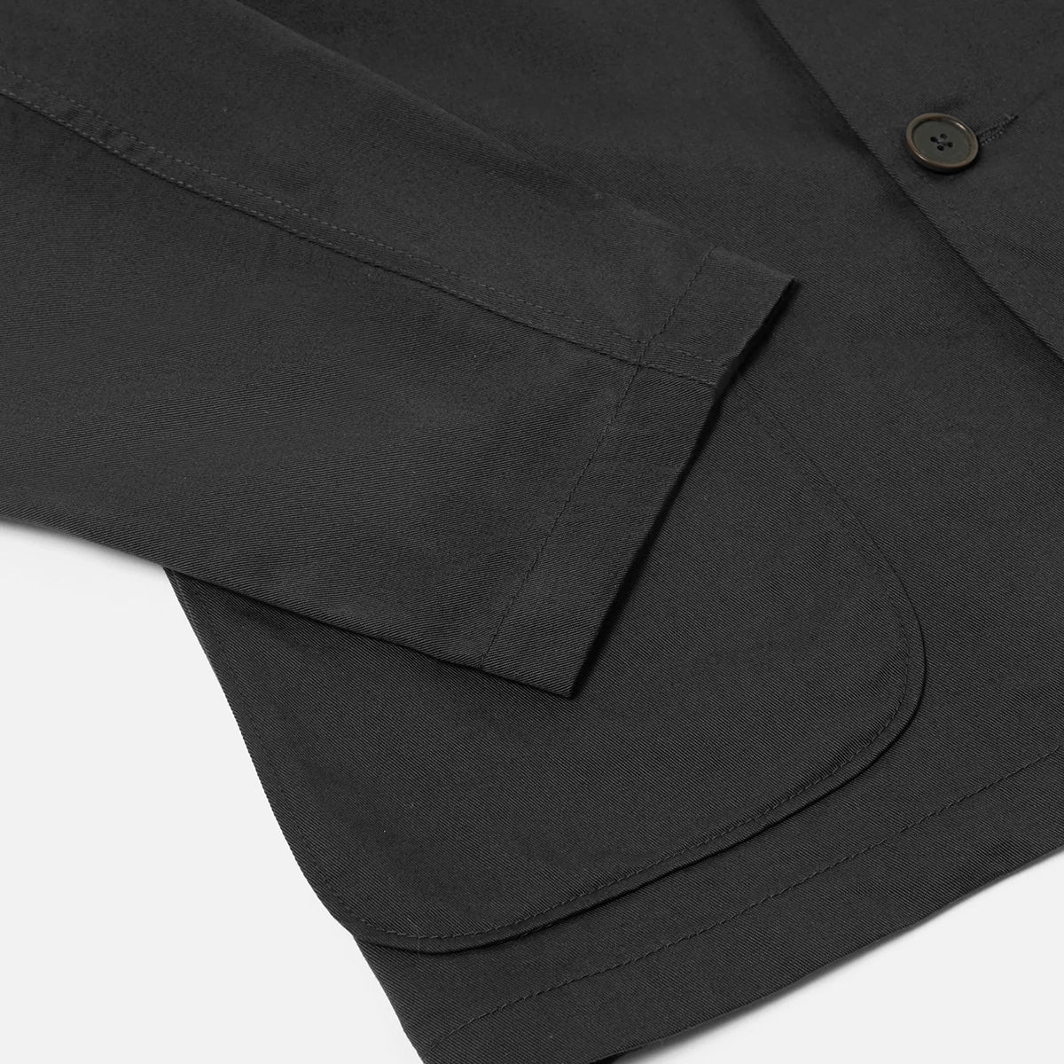 Three Button Jacket - Black Twill