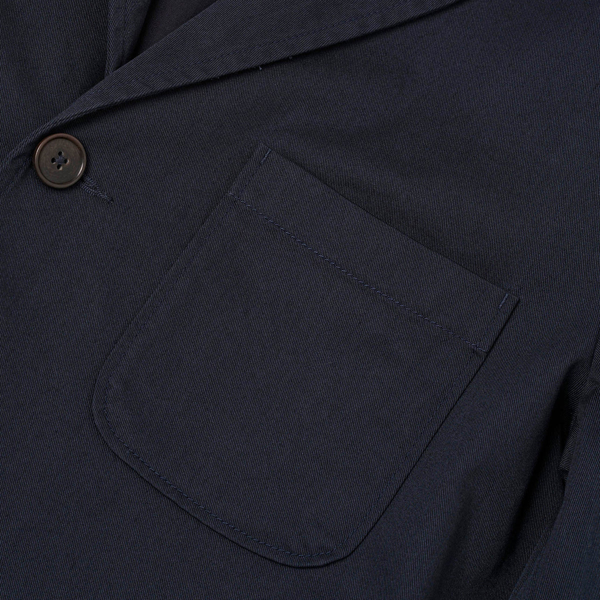Three Button Jacket - Navy Twill