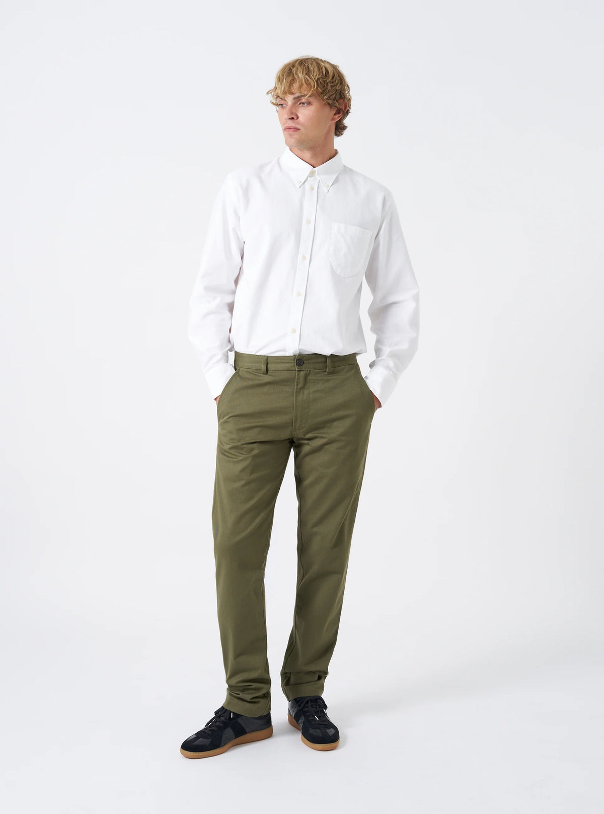 Aston Pant - Light Olive Twill