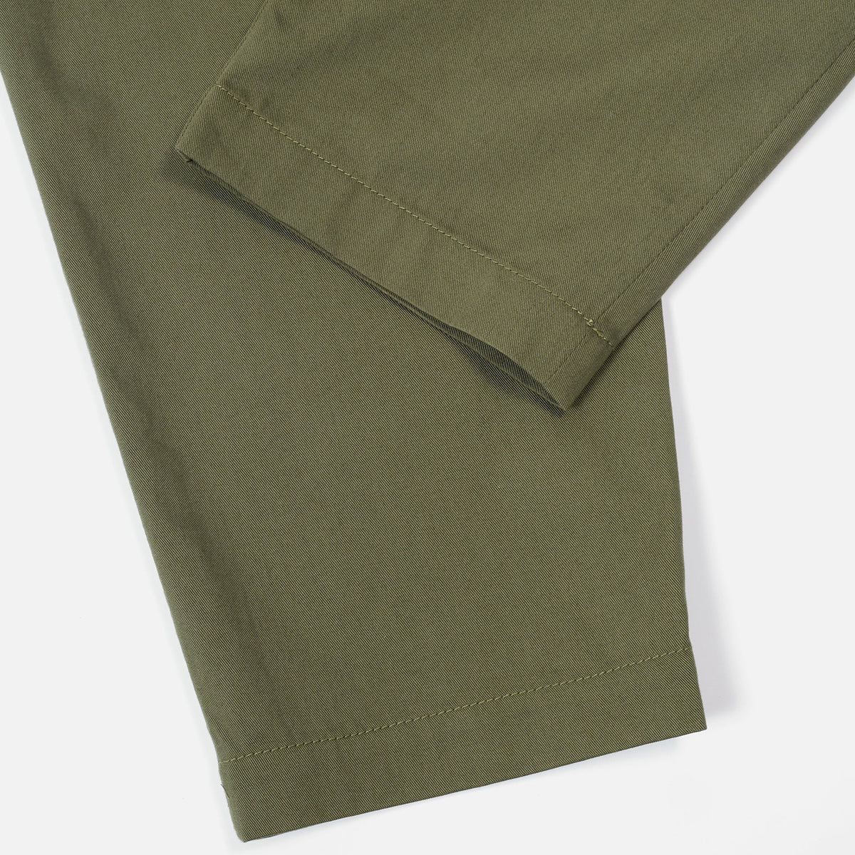 Pleated Track Pant - Light Olive Twill