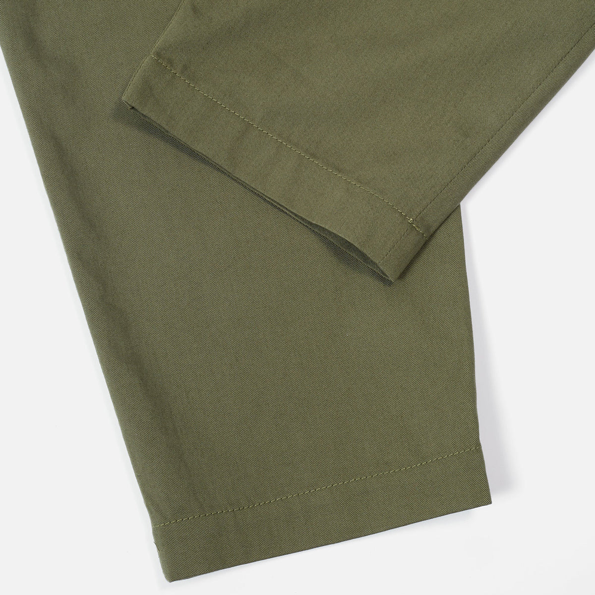 Pleated Track Pant - Light Olive Twill