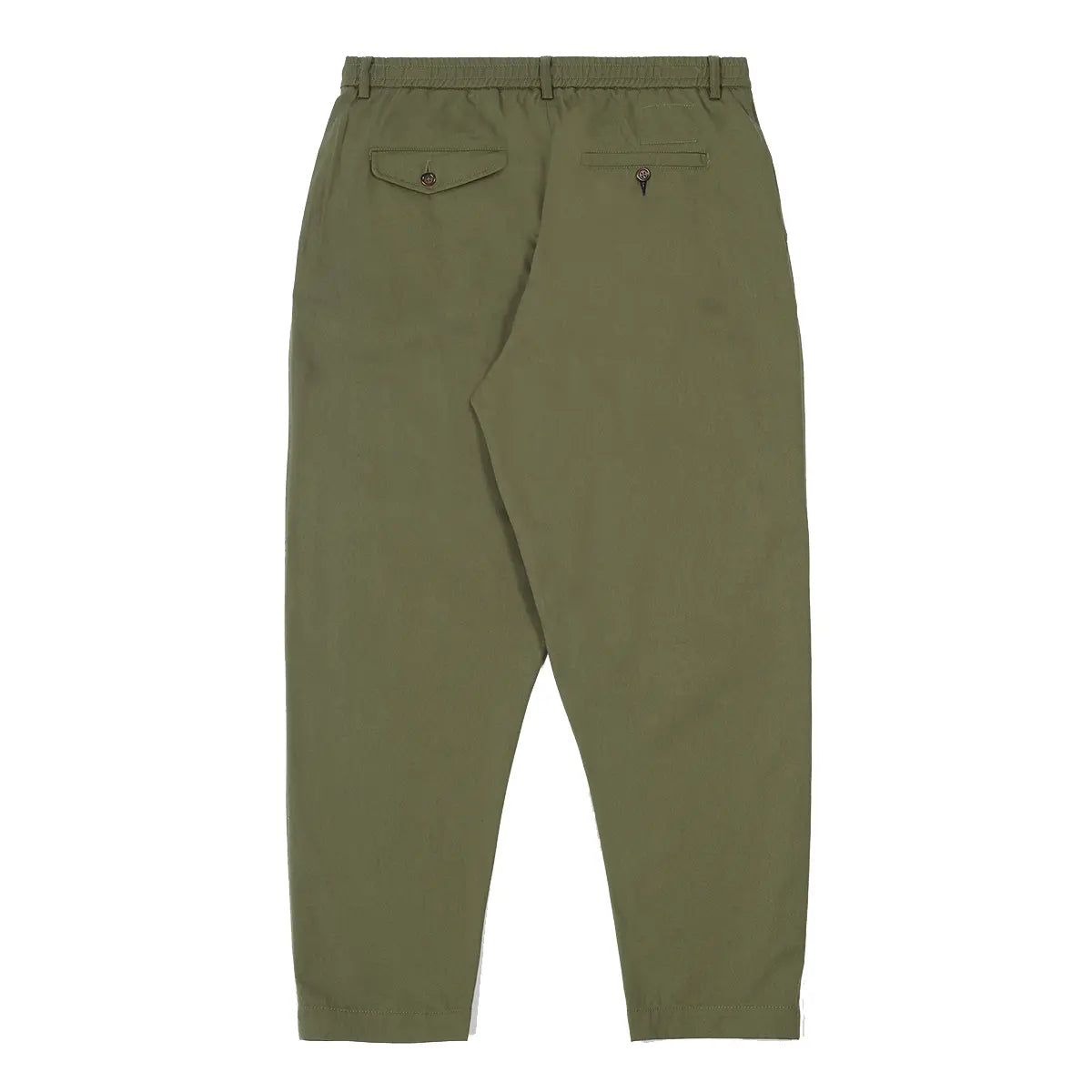 Pleated Track Pant - Light Olive Twill
