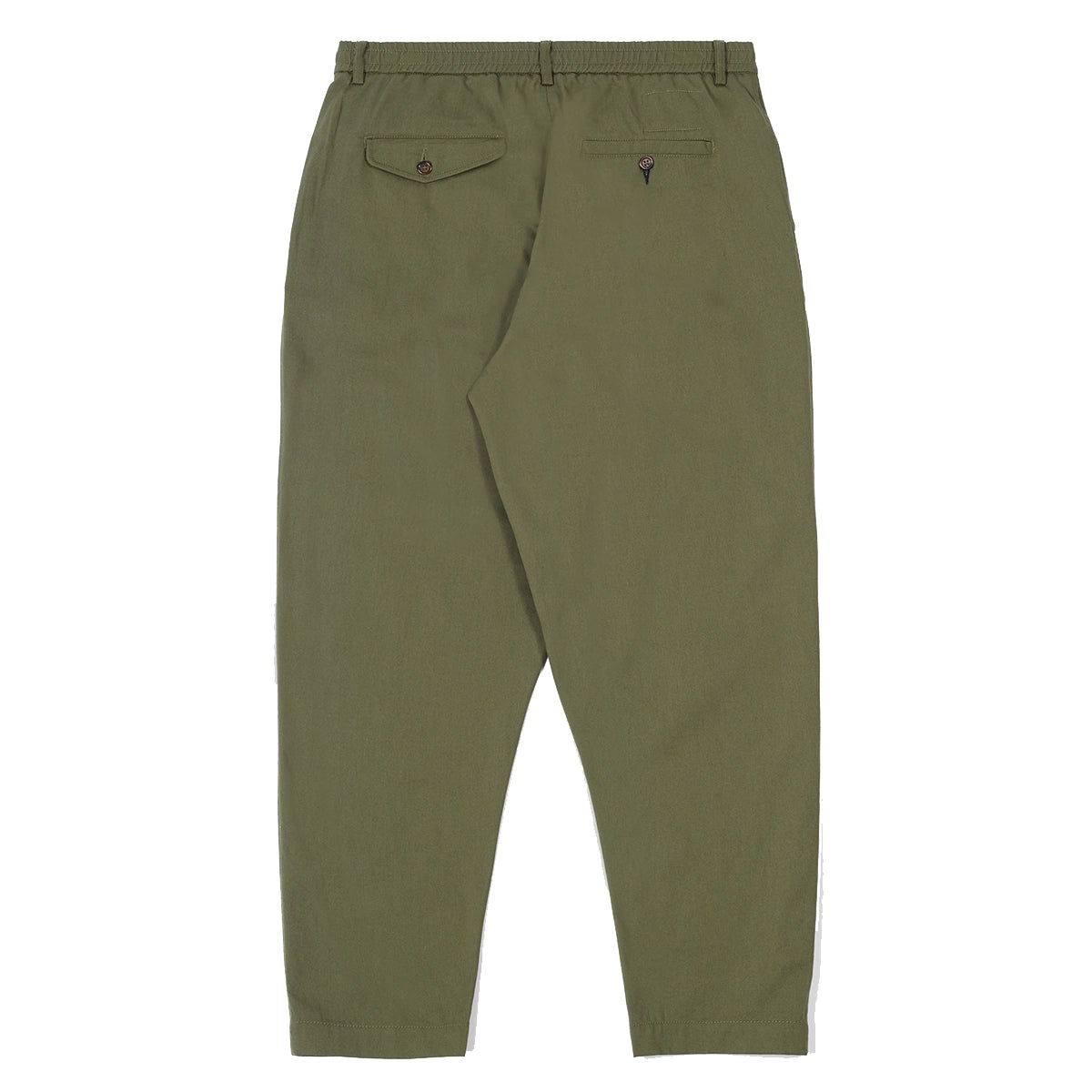 Pleated Track Pant - Light Olive Twill