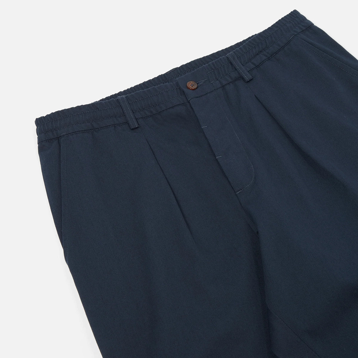 Pleated Track Pant - Navy Twill