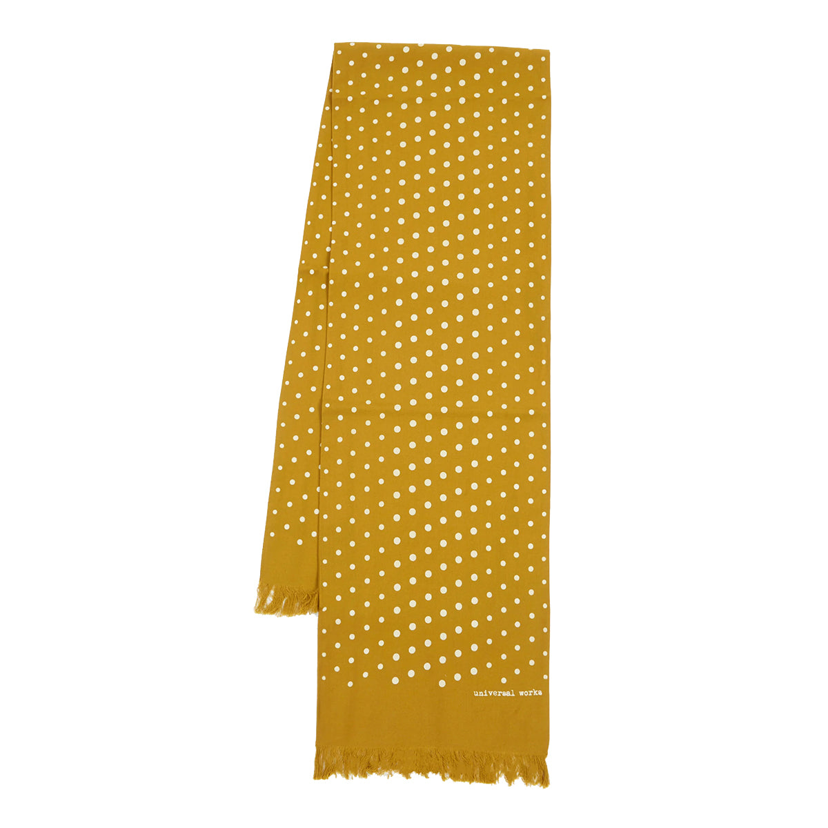 Short Scarf - Mustard Dot Print