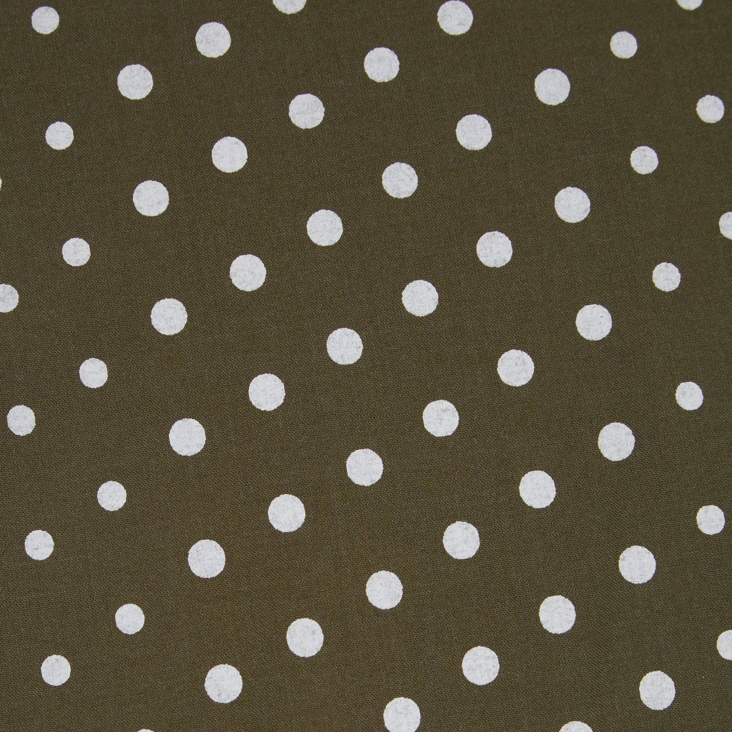 Short Scarf - Olive Dot Print