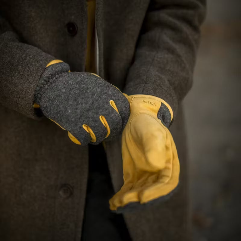 Noah Nubuck Gloves - Charcoal/Tan