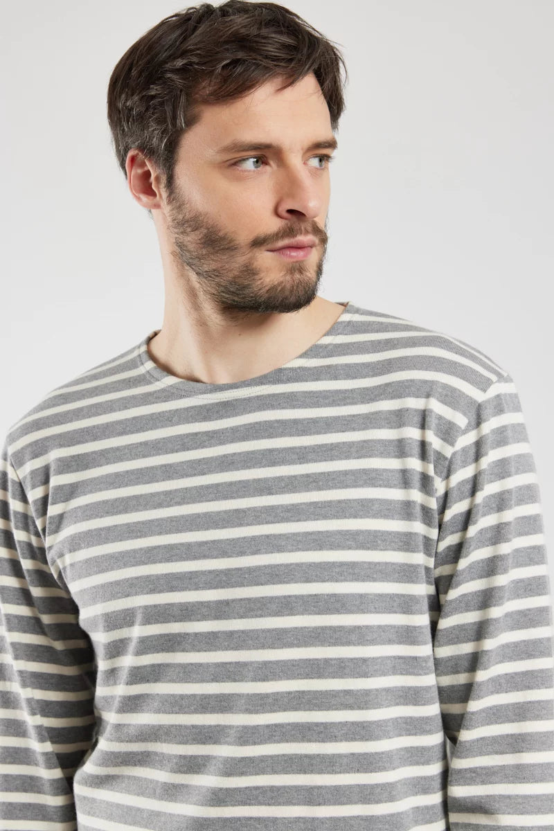 Breton LS Heavyweight T-Shirt - Misty Grey/Nature