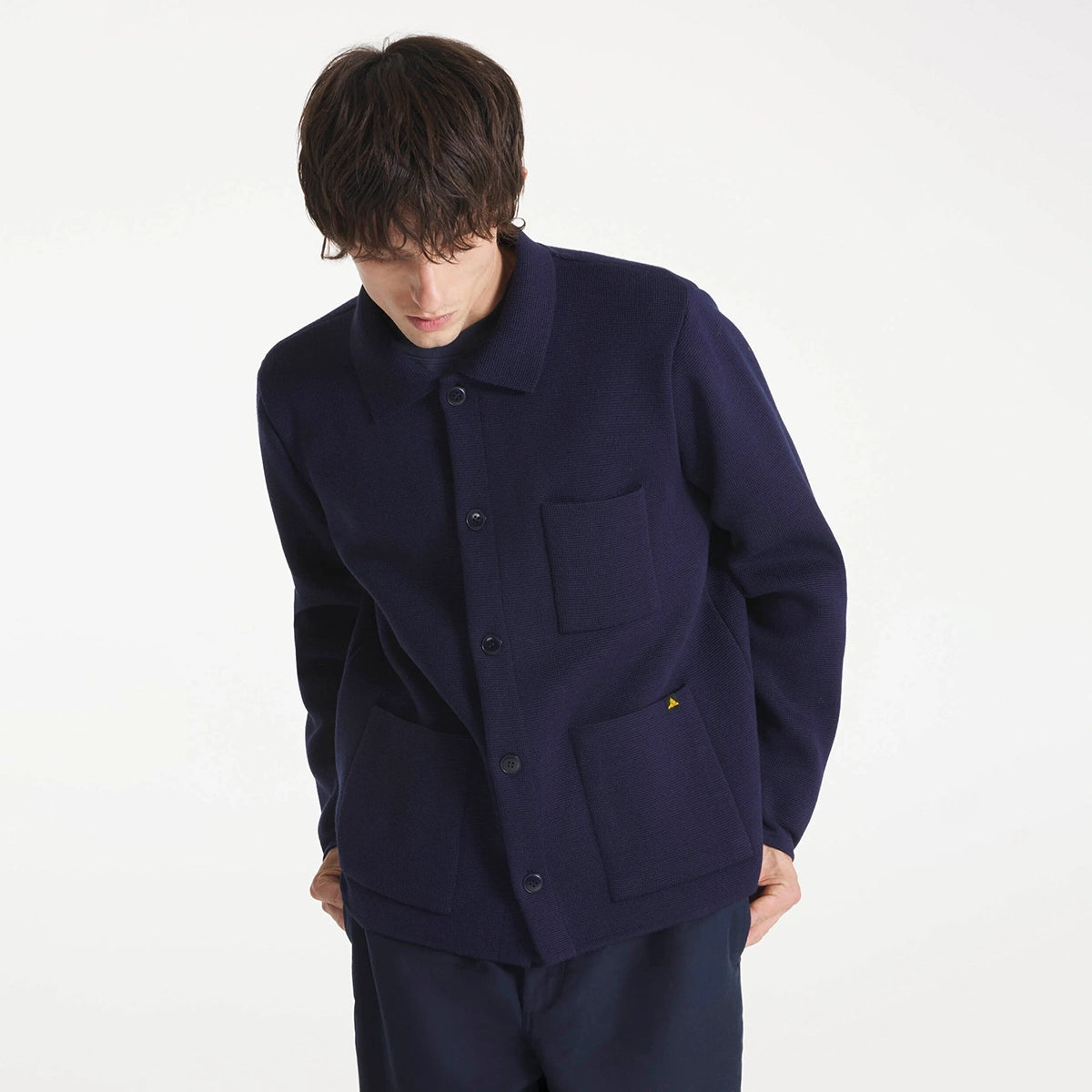Guino Heavyweight Work Cardigan - Navy