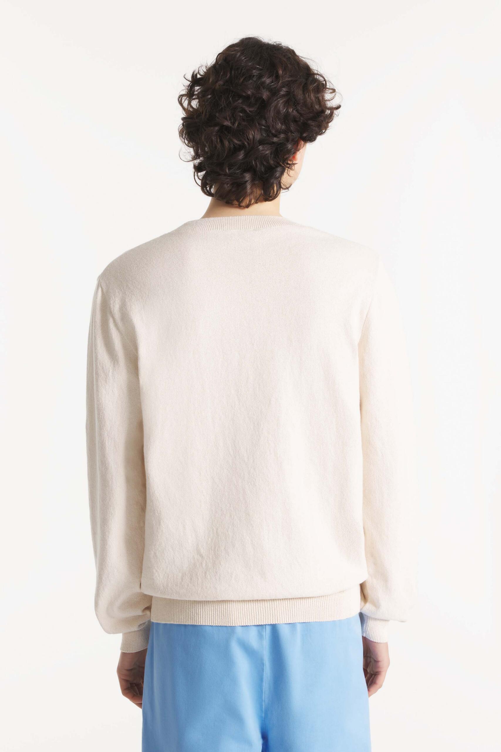 Sidon Sweater - Off White Crepe Cotton