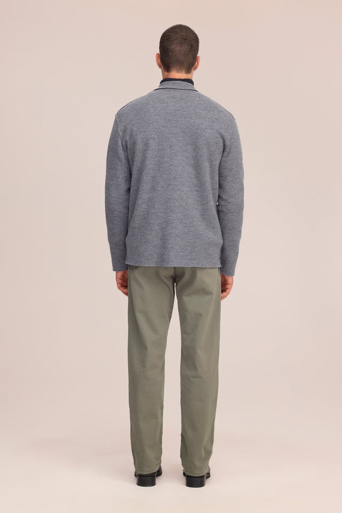 Jonas Buttoned Overshirt - Dark Grey Melange