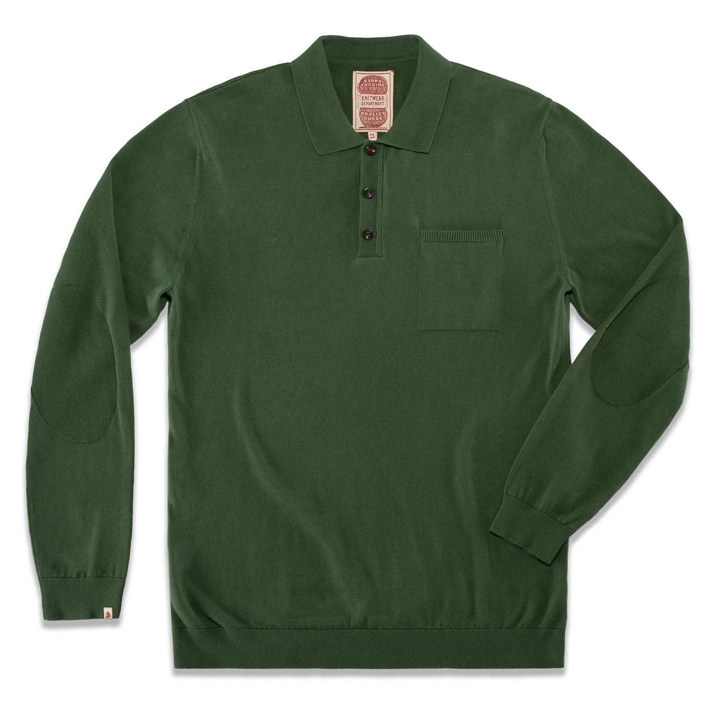 Cedar Knitted Polo - Green