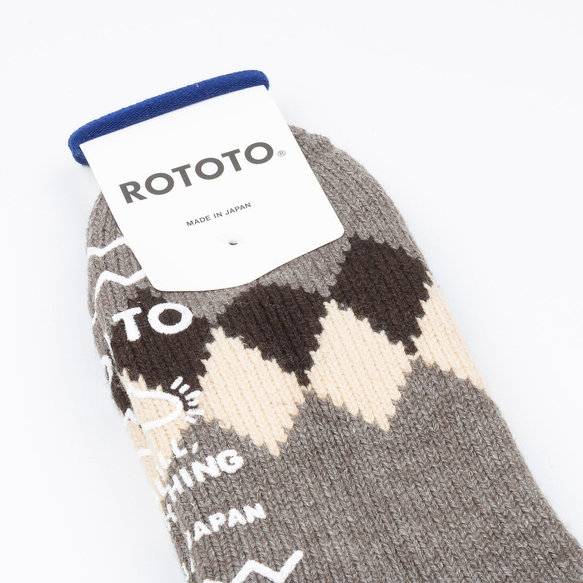Comfy Room Socks - Brown/D.Gray Diamond