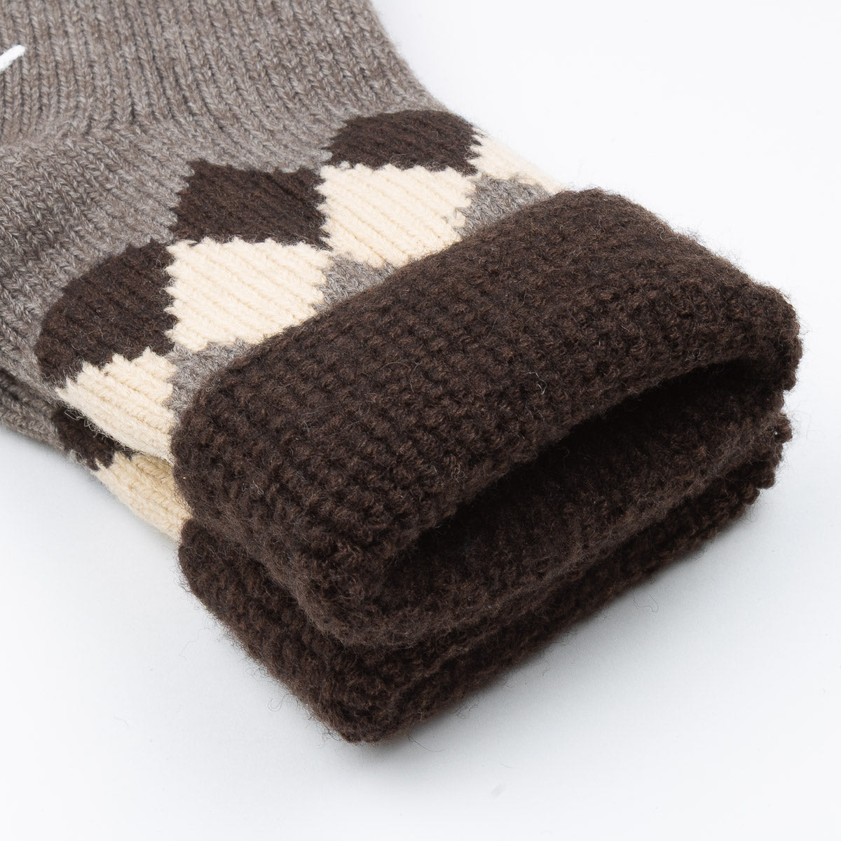Comfy Room Socks - Brown/D.Gray Diamond