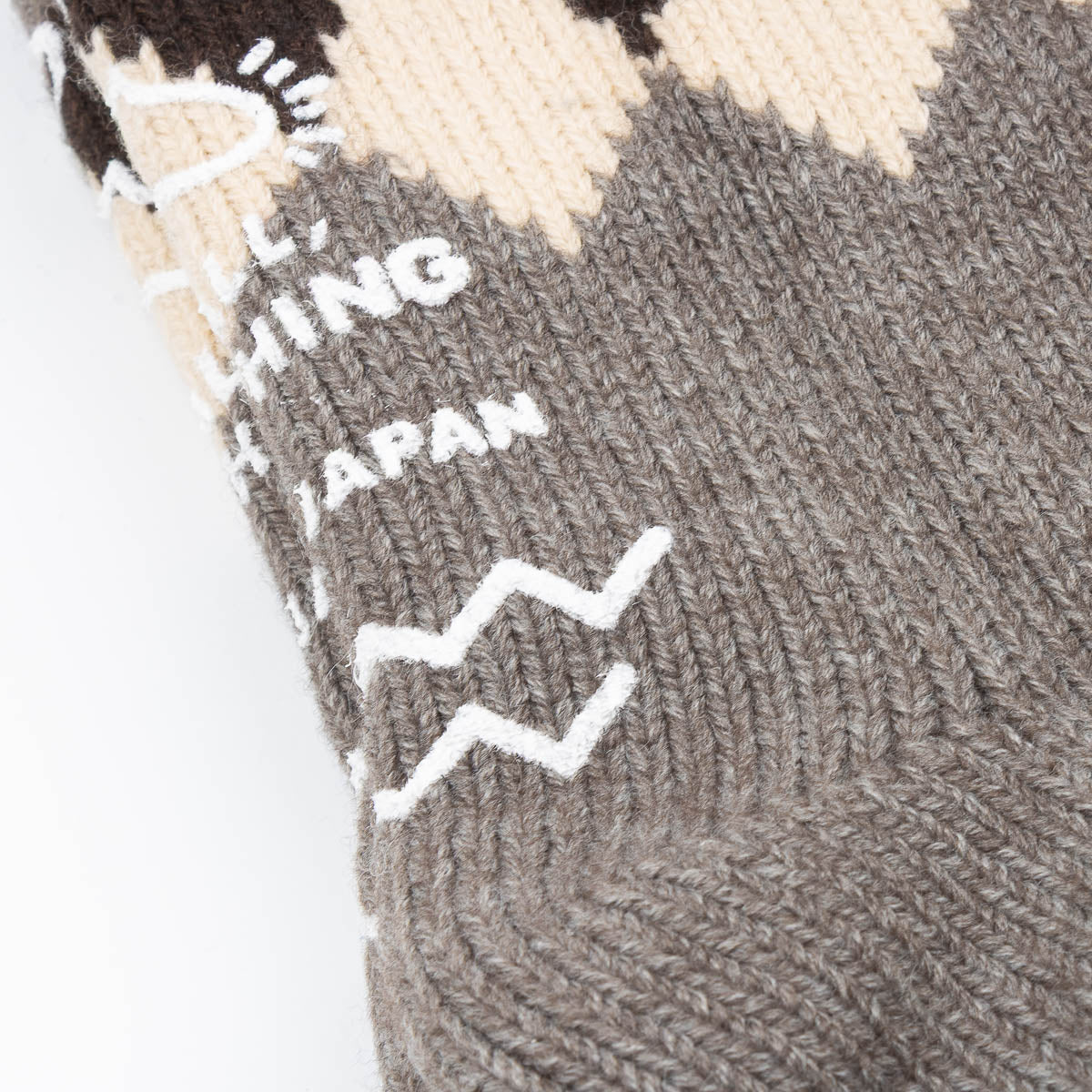 Comfy Room Socks - Brown/D.Gray Diamond