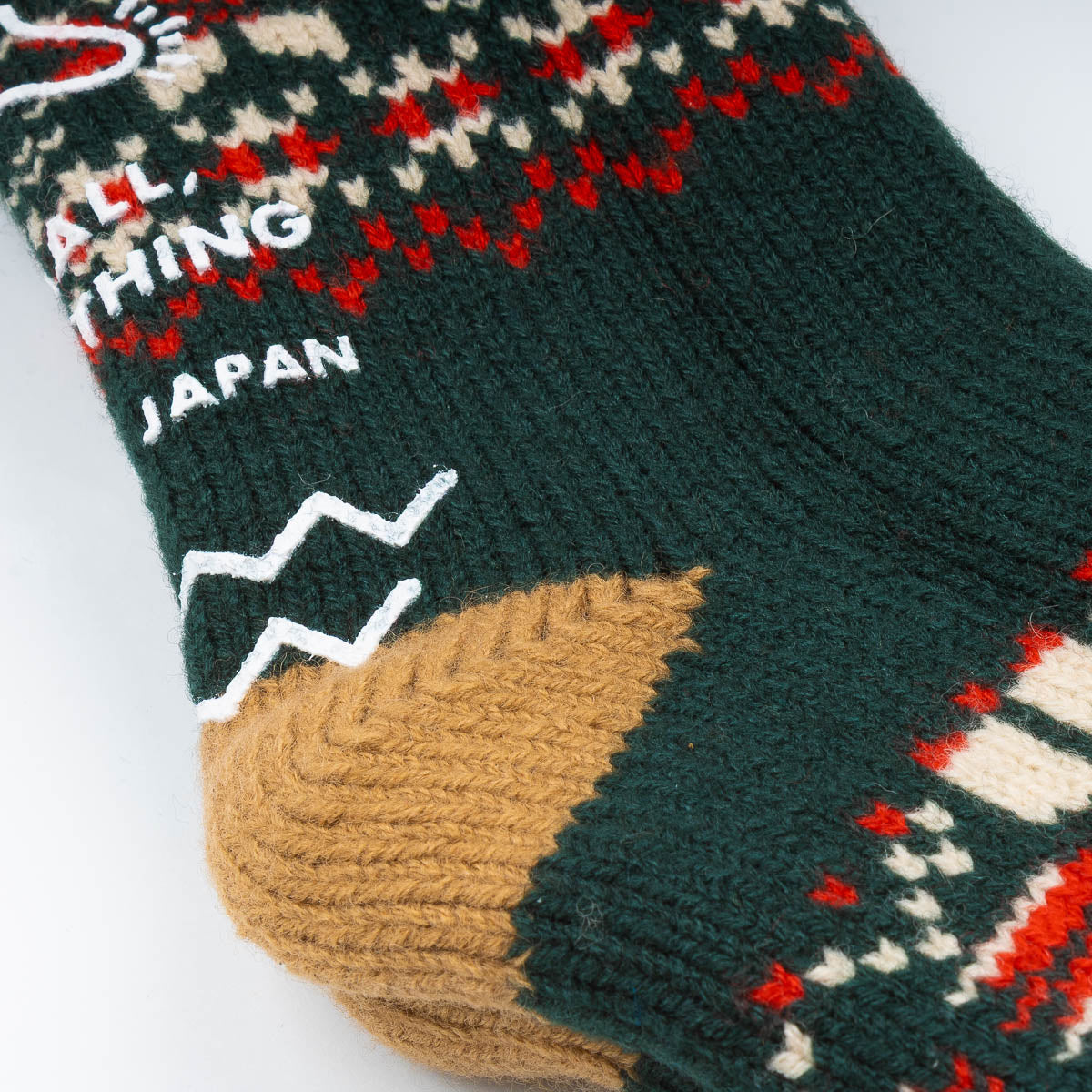 Comfy Room Socks - Forest Green Snowflake