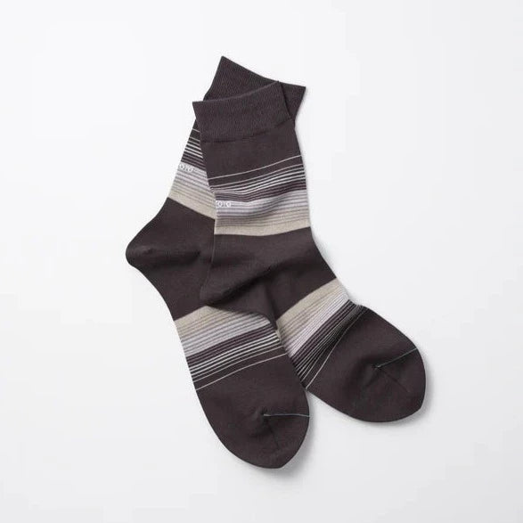 Horizon Stripe Socks - Charcoal