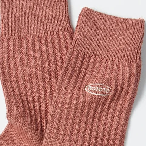 90'S Logo Crew Socks - Dark Coral