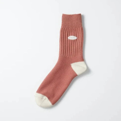 90'S Logo Crew Socks - Dark Coral