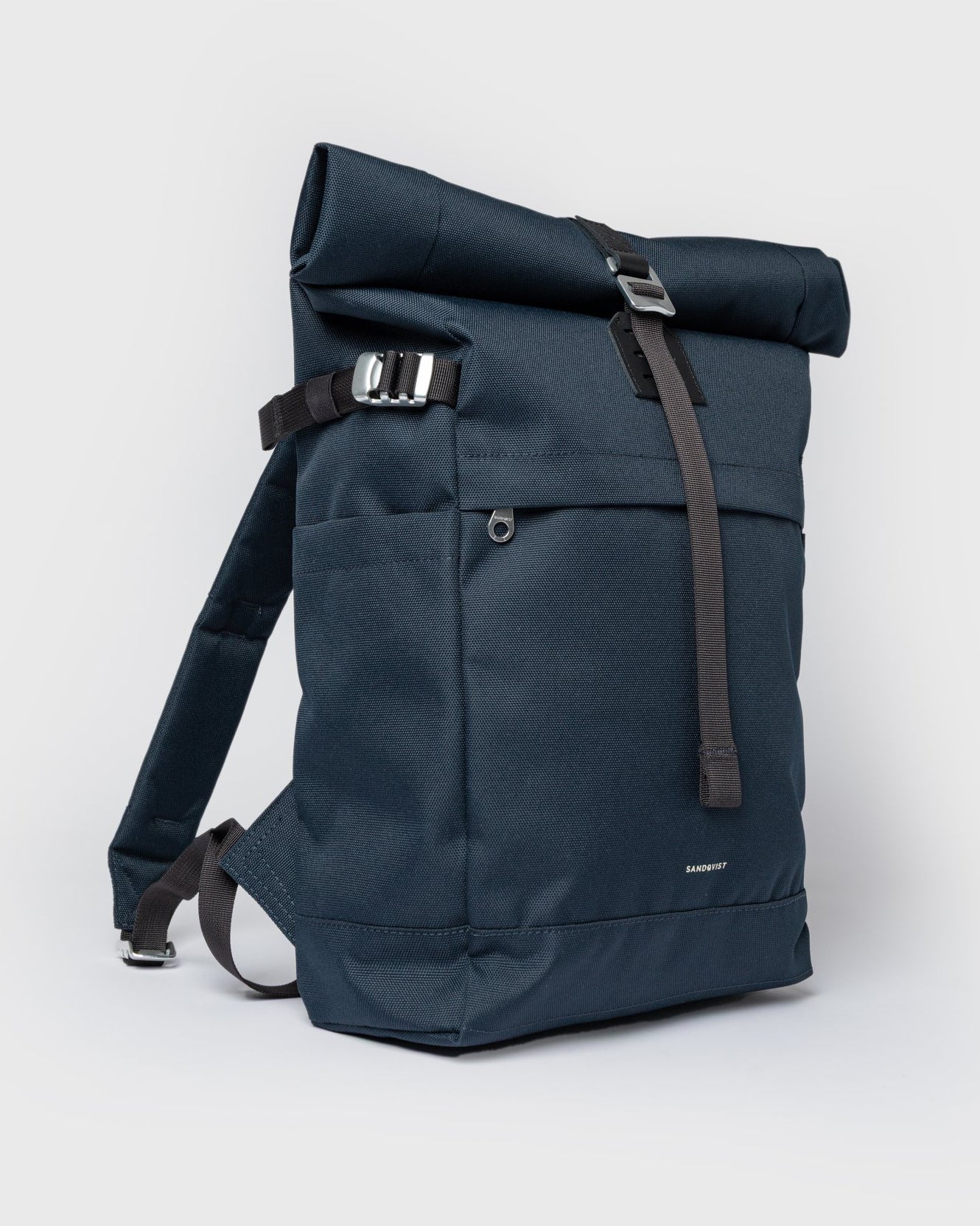 Icon 14" Rolltop Backpack - Navy & Black Leather