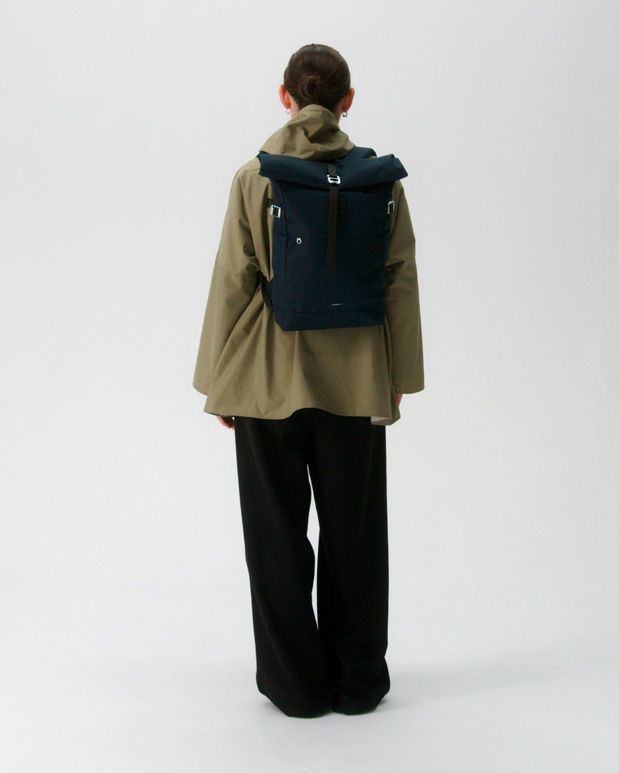 Icon 14" Rolltop Backpack - Navy & Black Leather