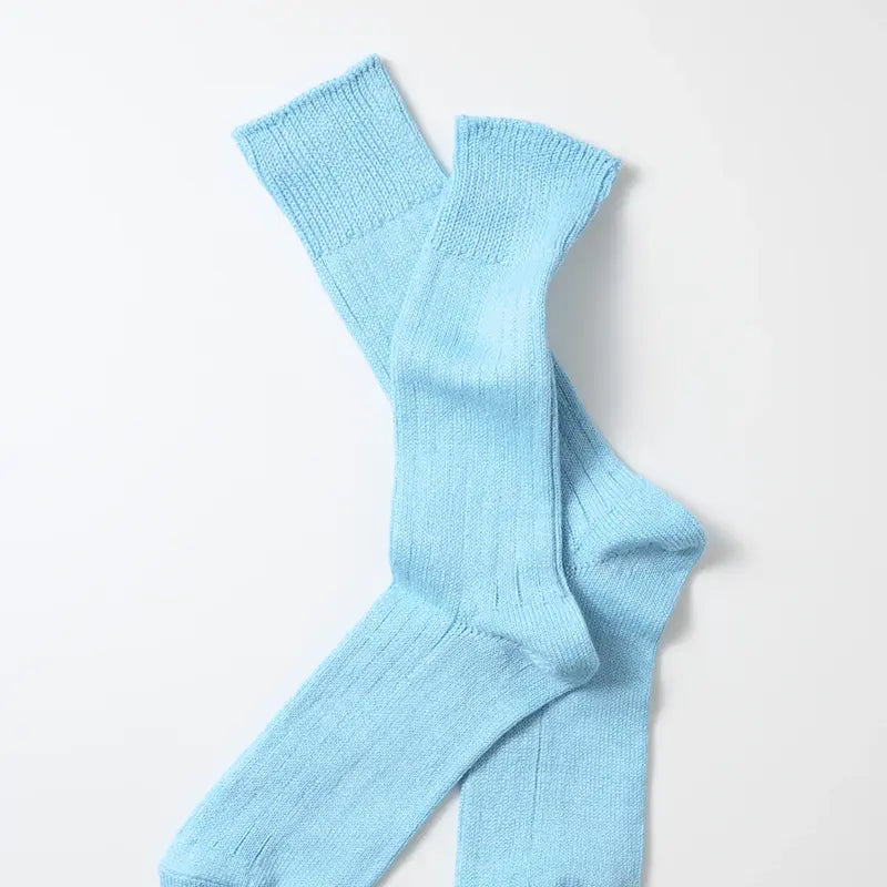 Linen Cotton Sock - Sky Blue