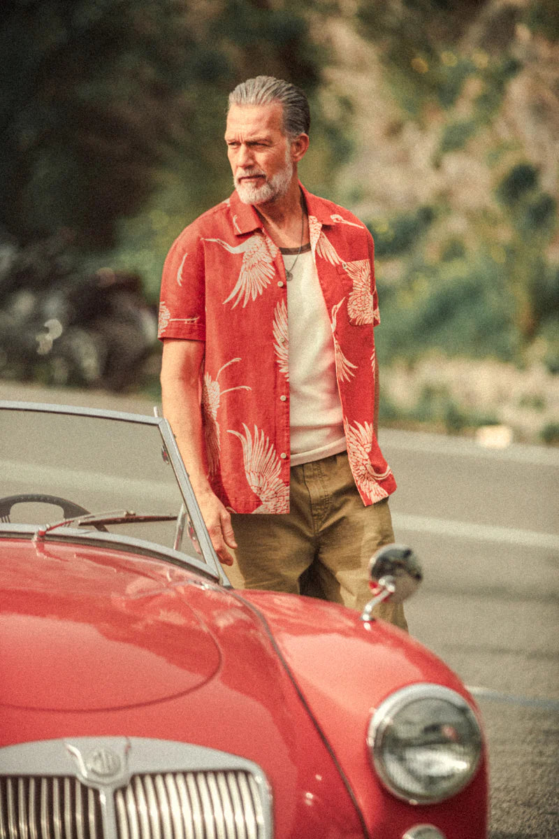 Flight Print Shirt - Red