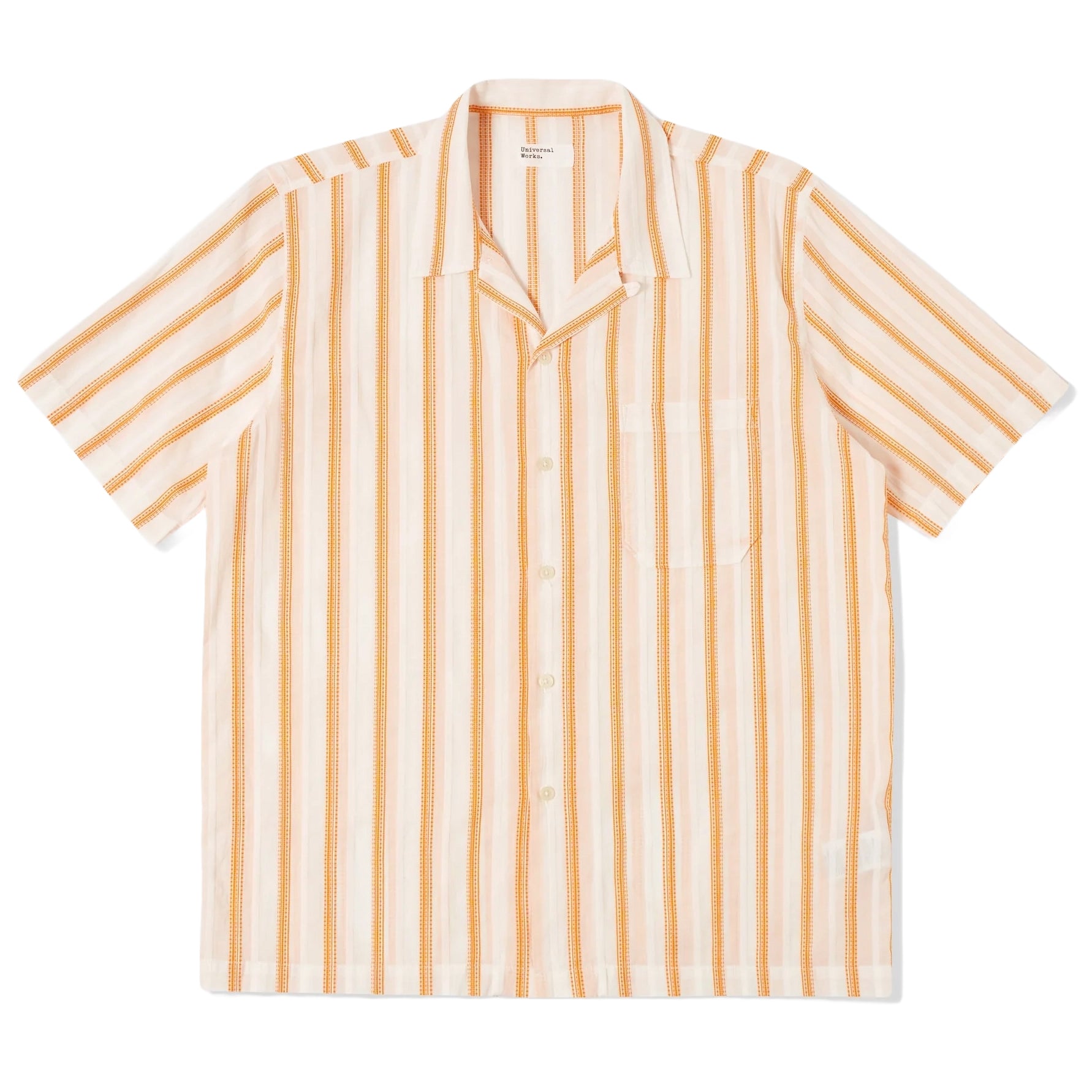 Road Shirt - White/Orange Fans Stripe Cotton