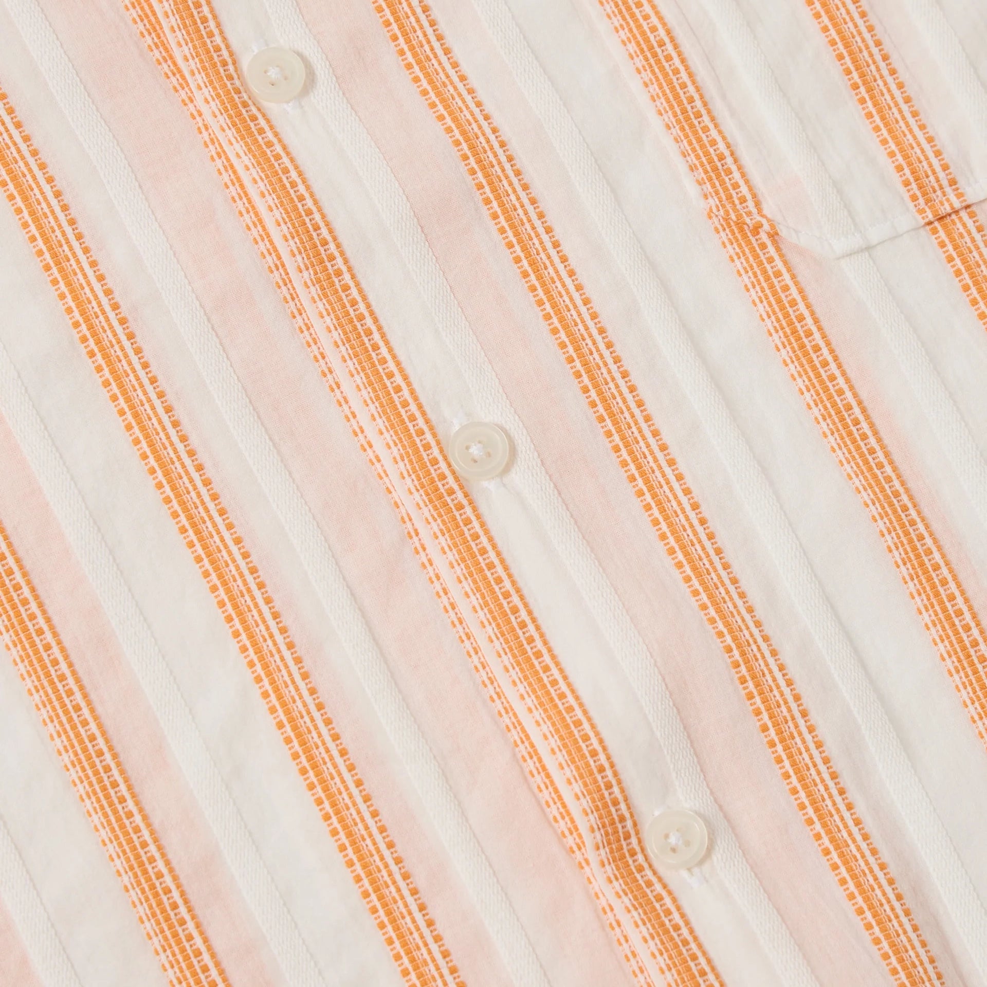 Road Shirt - White/Orange Fans Stripe Cotton