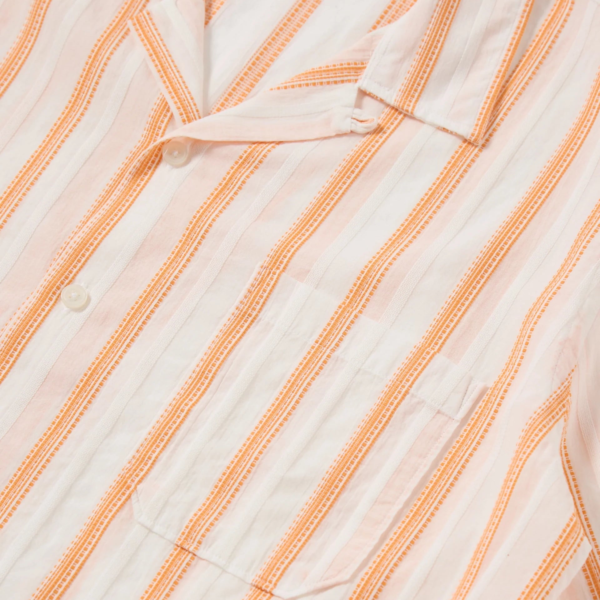 Road Shirt - White/Orange Fans Stripe Cotton