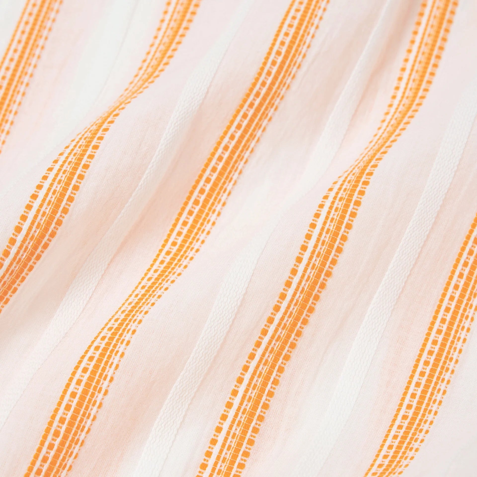 Road Shirt - White/Orange Fans Stripe Cotton
