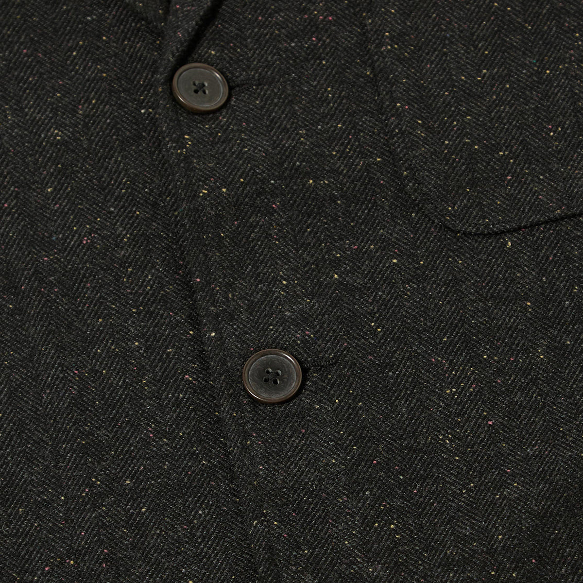 Three Button Jacket - Black Salt N Pepper Tweed