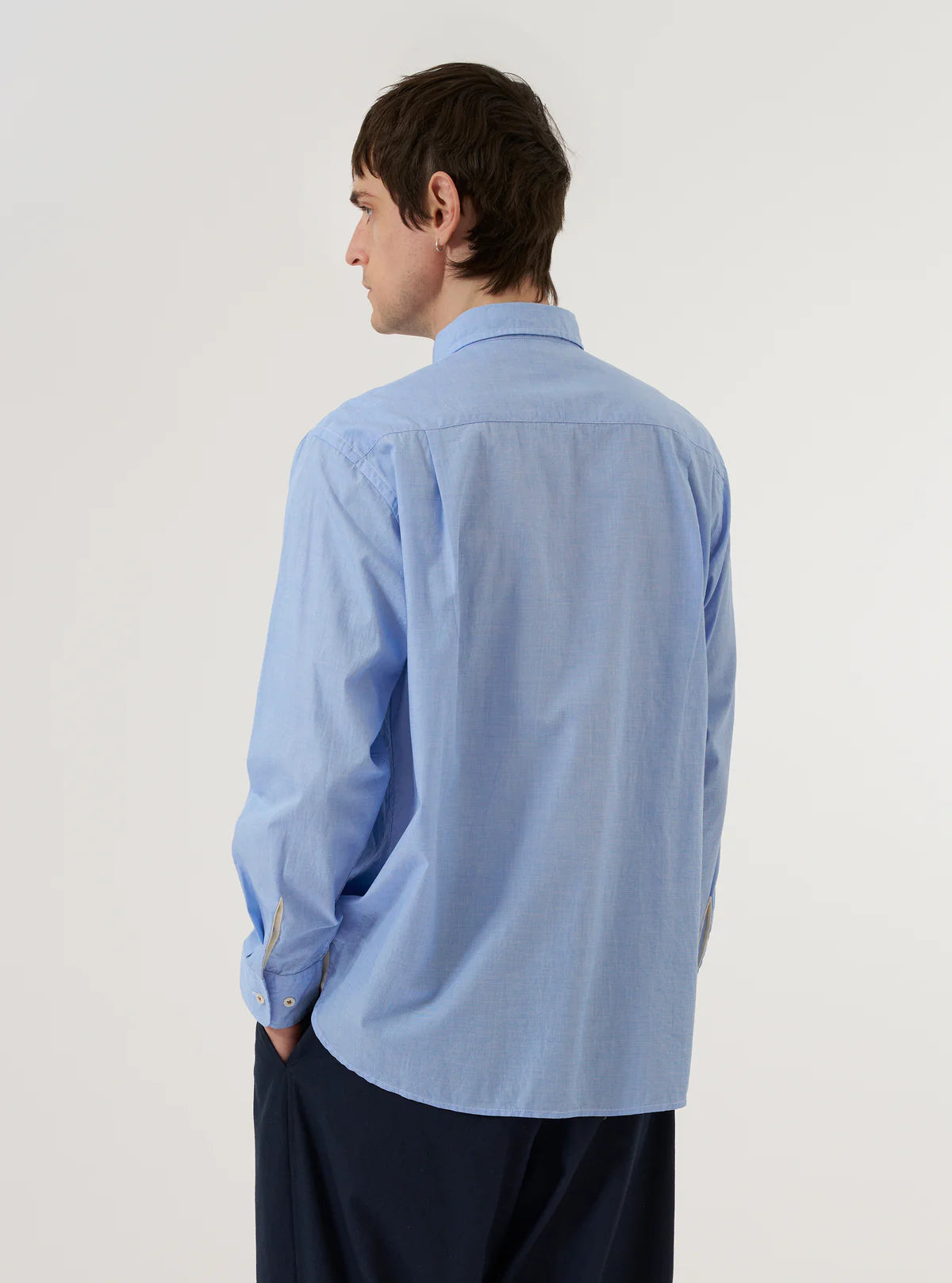 Mixed Square Pocket Shirt - Sky Blue Fil A Fil