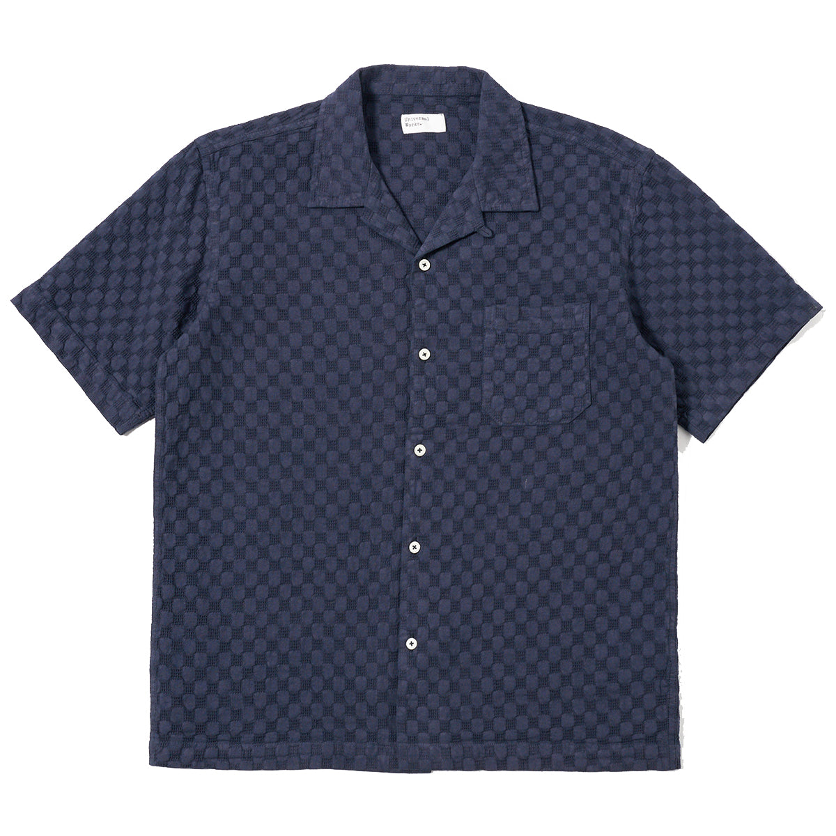 Road Shirt - Navy Dot Waffle