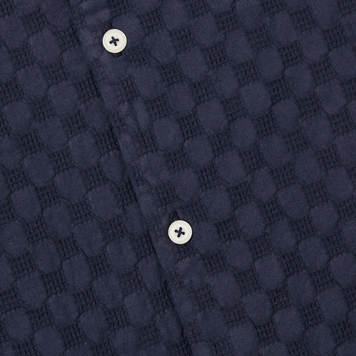 Road Shirt - Navy Dot Waffle