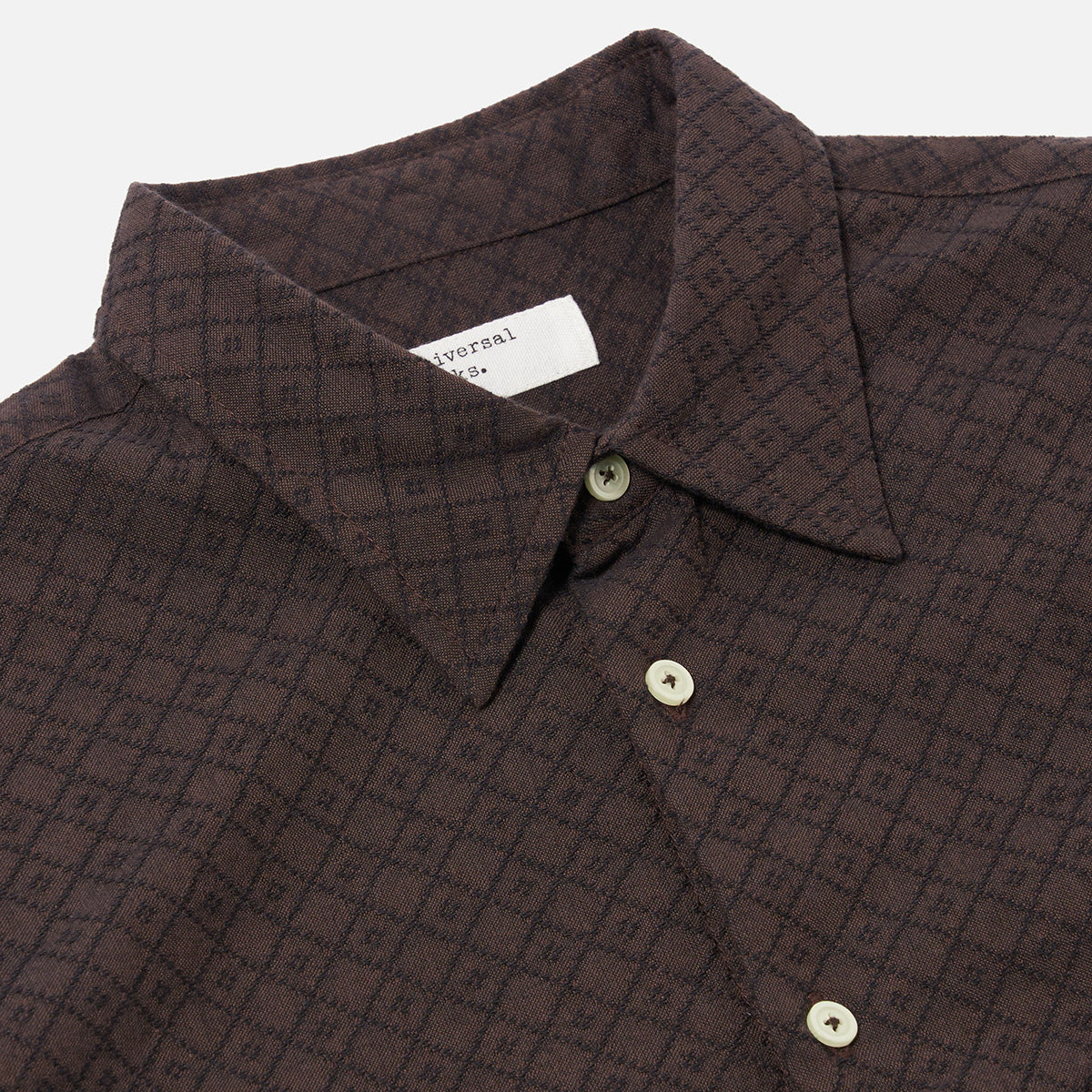 Lucky Shirt - Brown Diamond Dobby