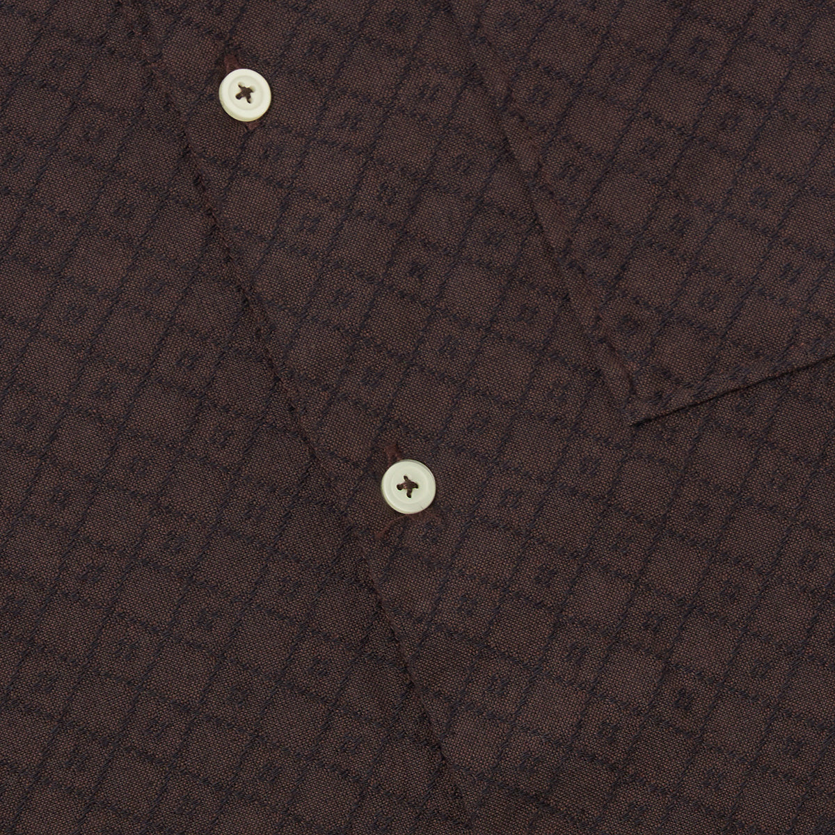 Lucky Shirt - Brown Diamond Dobby