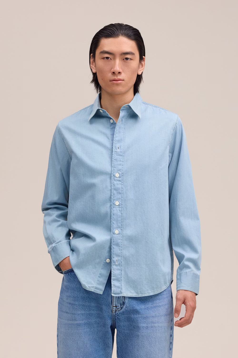 Colby Shirt - Bleach Indigo