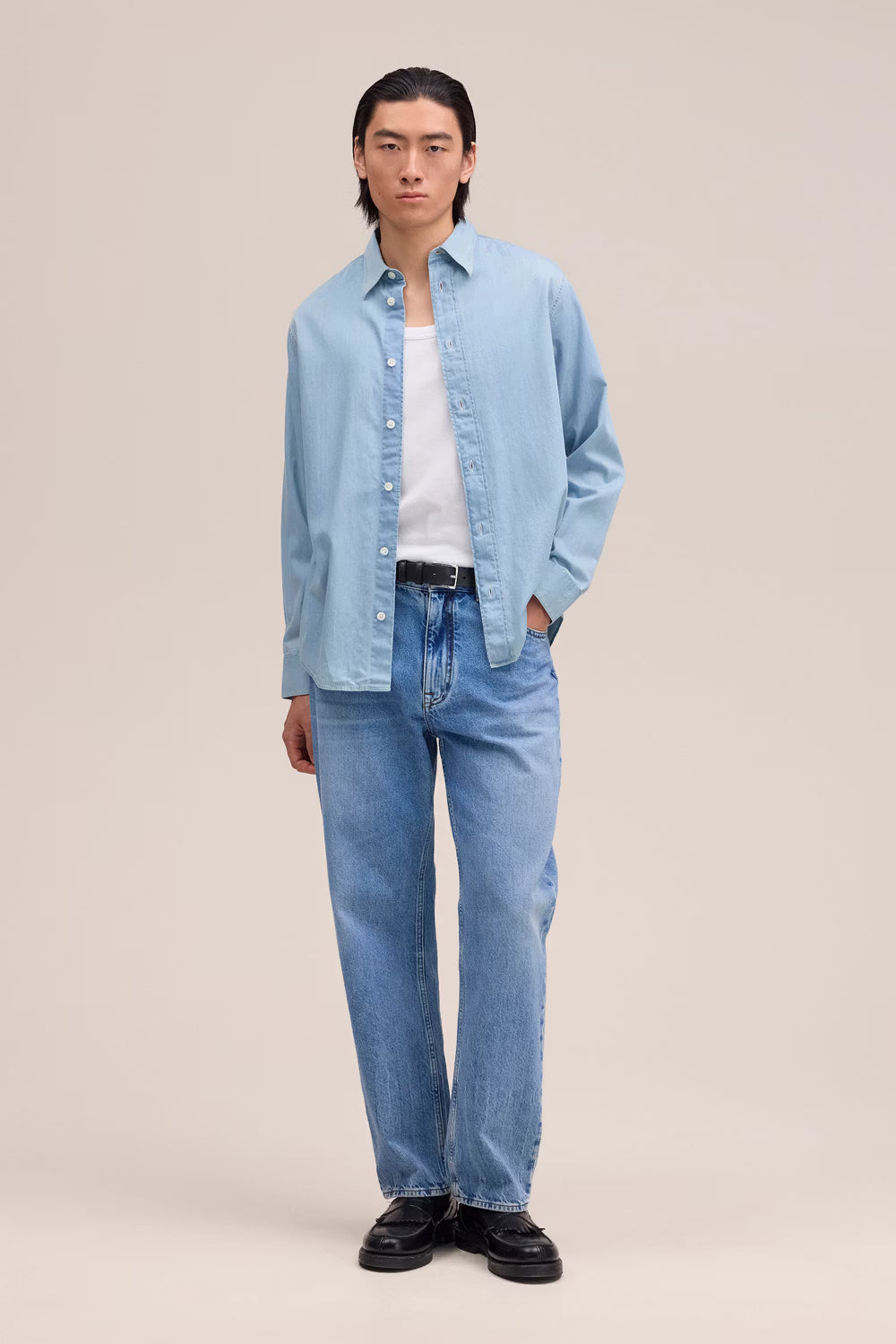 Colby Shirt - Bleach Indigo