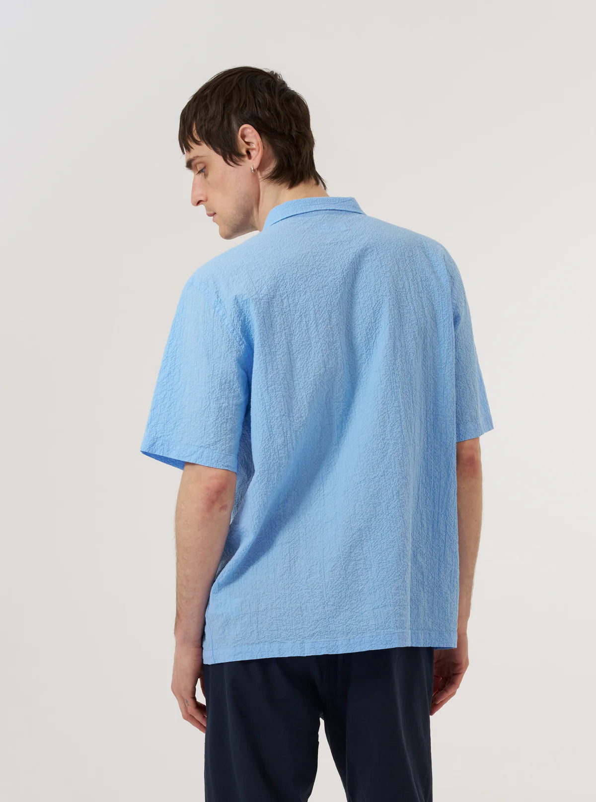 Road Shirt - Sky Blue Seersucker