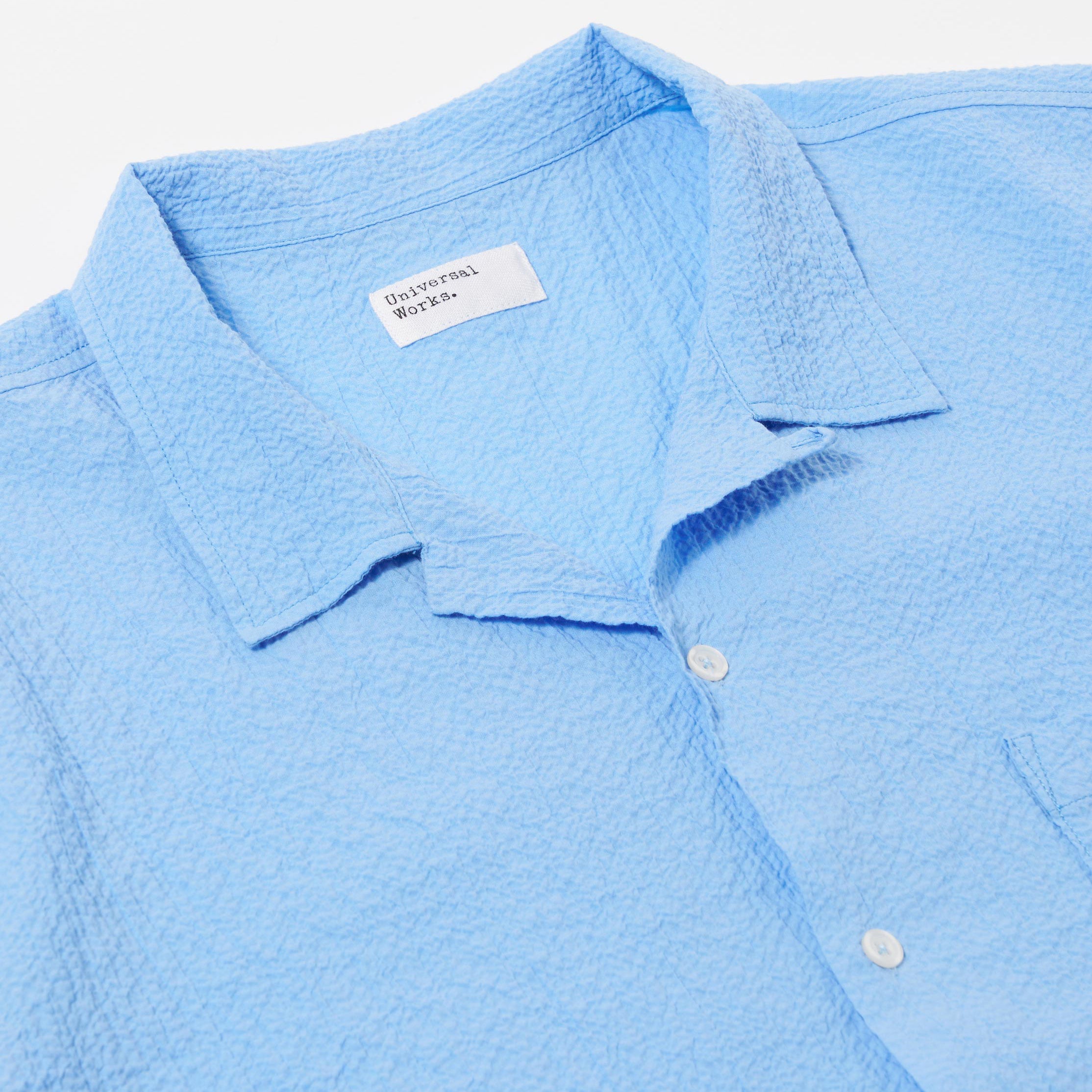 Road Shirt - Sky Blue Seersucker